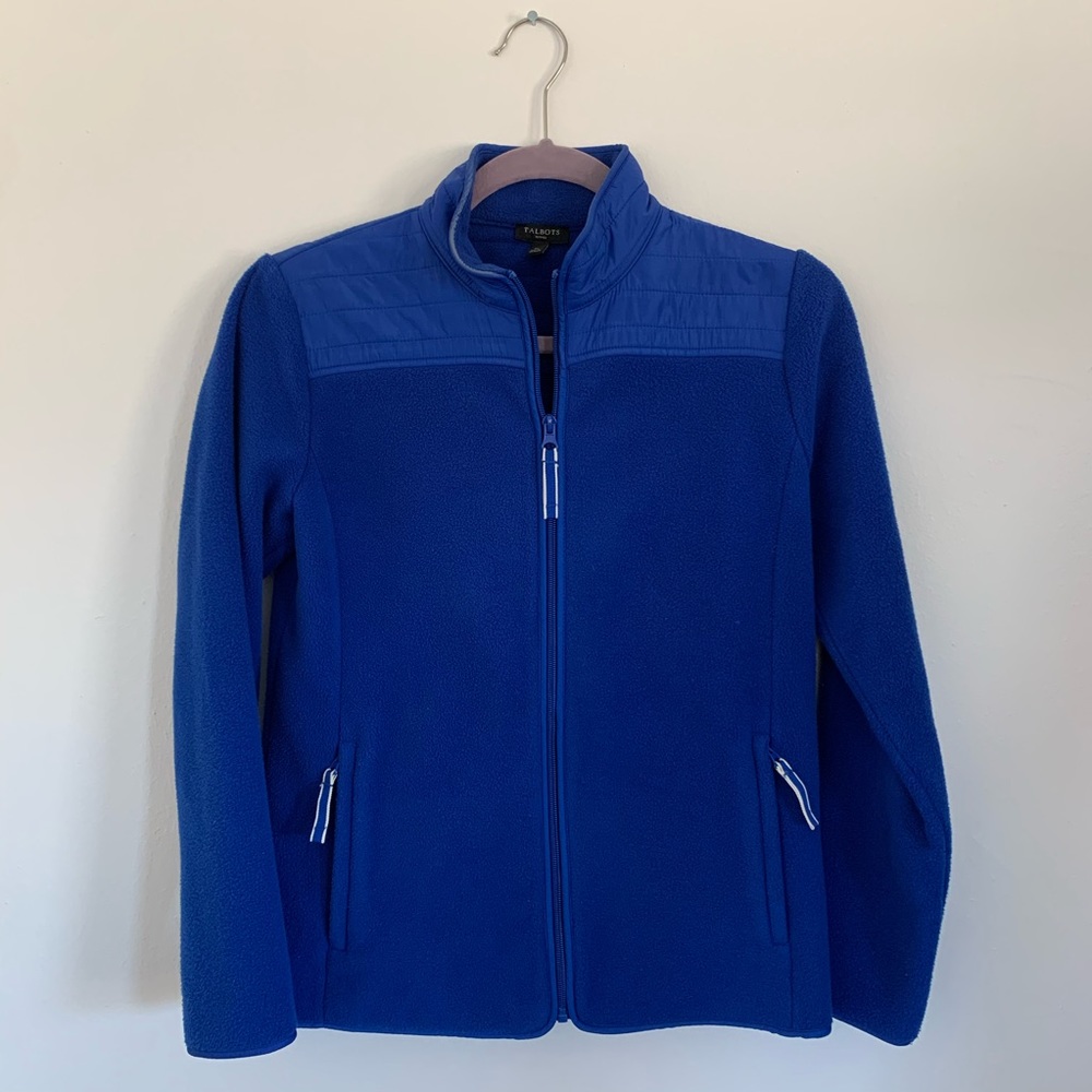 Talbots Womens Blue Solid Polar Fleece
